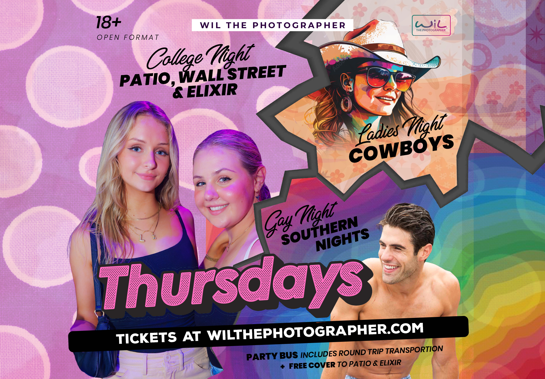 Early Pickup - Thursday Party Bus | 10:30pm west | 10:45pm East