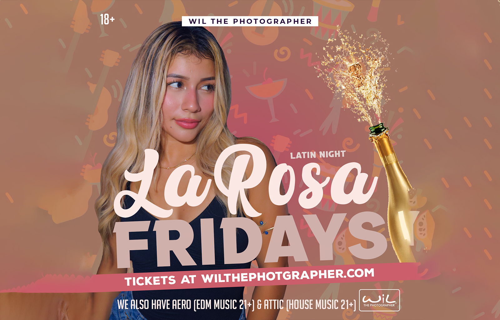 Fridays at Attic, La Rosa, & Aero - Party Bus