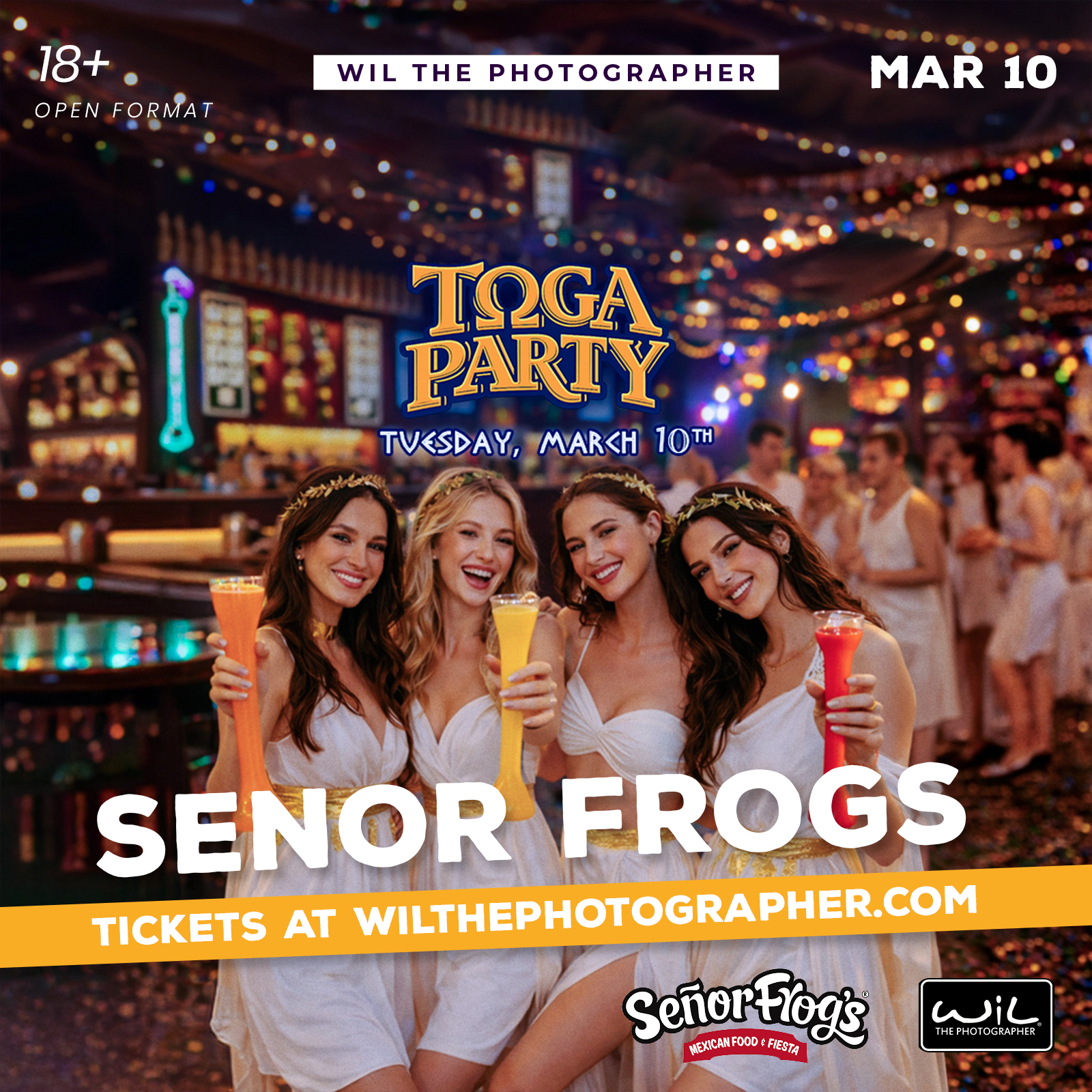 Regular Pickup - Tuesdays at Senor frogs - Party Bus | 11:20pm west | 11:35pm East