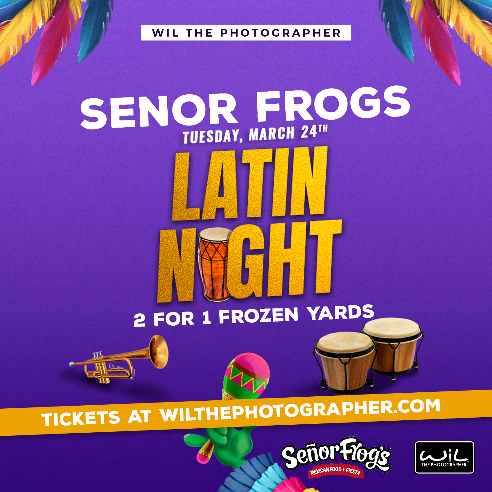 Regular Pickup - Tuesdays at Senor frogs - Party Bus | 11:20pm west | 11:35pm East