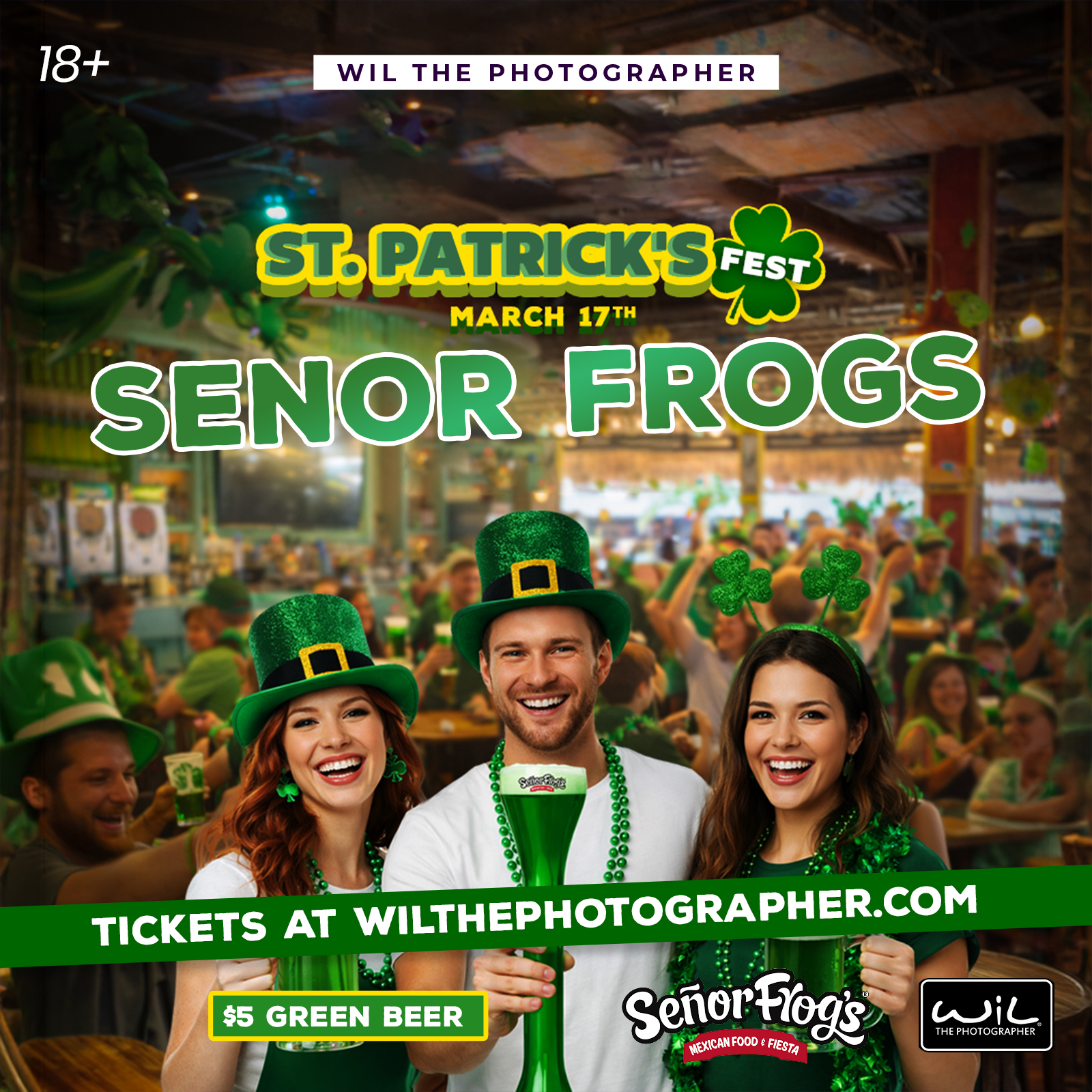 Early Pickup - Tuesdays at Senor frogs - Party Bus | 10:30pm west | 10:45pm East