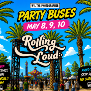 May 10 - 1:30 pm - Rolling Loud - 7 ELEVEN - TRANSPORTATION ONLY