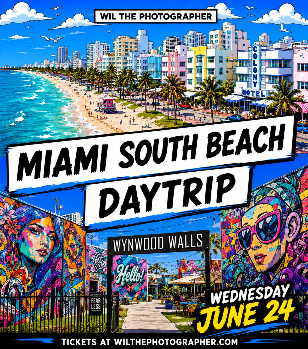 Miami South Beach Day Trip June 24 | 4:15am 7-Eleven | 4:30am Starbucks